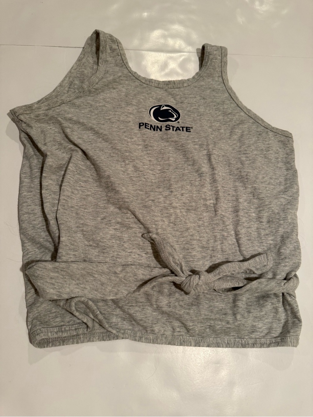 Penn State Women's Gray Tank Top with Tie Front